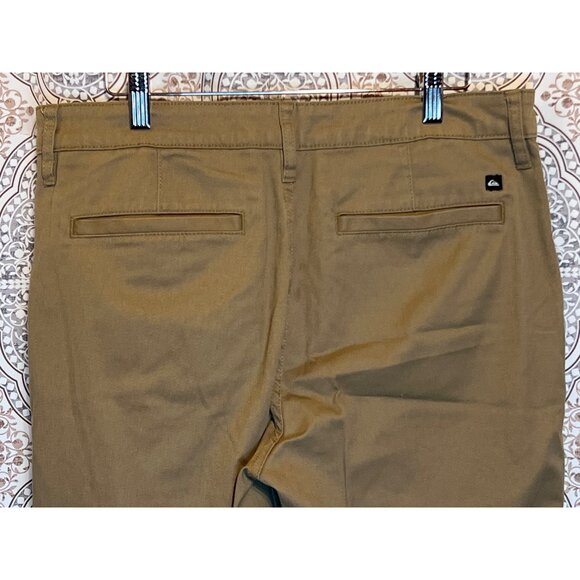 Quiksilver Mens Khaki Chino Pants Size 32 Regular Cotton Blend - Picture 5 of 11